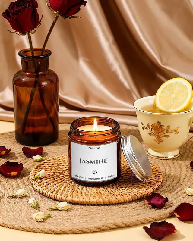Alt view image 7 of 7 - 6 Pack Non-Toxic Soy Wax Scented Candles Gift Set, 21oz 120H Long Burn Time, Amber Jar Candles, Gift for Women Unique, Christmas Birthday Self Care Relaxation Spa Aromatherapy Gifts