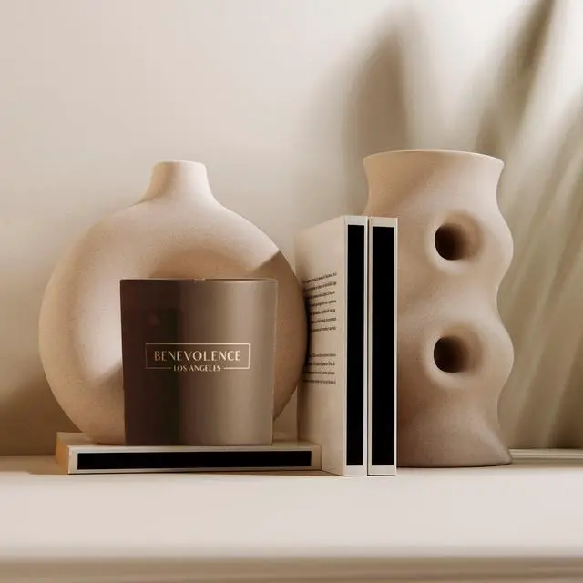 Alt view image 5 of 7 - Rose & Sandalwood Scented Candle | Soy Christmas Candles, Black Candle for Home | Holiday Candles Gifts for Women and Men | Home Fragrance | Aromatherapy | 8oz, 45 Hour Burn