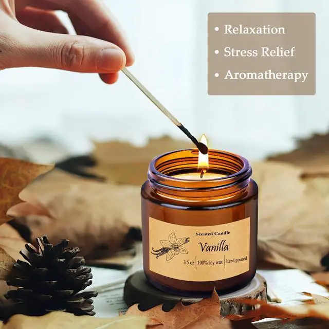 Alt view image 4 of 7 - 6 Pack Candles for Home Scented, Aromatherapy Jar Candles Gift Set for Women, Long Lasting Burn Soy Wax Candle, Scented Candle Gift Set for Birthday Easter Mother's Day