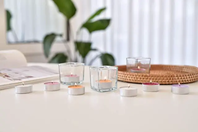 Alt view image 3 of 4 - Scented Tealight Candles/Honey Peach / 25 Pack / 4-5 Hour Extended Burn Time/Made in Italy, Cotton Wick, Scented Home Deco, Fragrance, Mother's Day