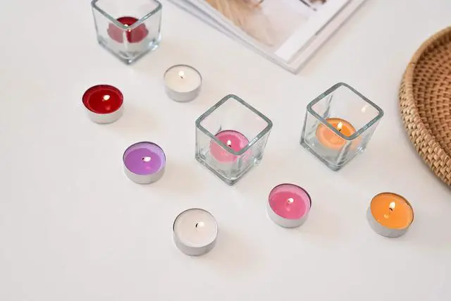 Alt view image 4 of 4 - Scented Tealight Candles/Honey Peach / 25 Pack / 4-5 Hour Extended Burn Time/Made in Italy, Cotton Wick, Scented Home Deco, Fragrance, Mother's Day