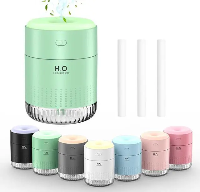 Main image of Portable Mini Humidifier, 500ML USB Personal Cool Mist Humidifiers for Bedroom Office Travel Desk, Whisper Quiet 20dB with 2 Mist Modes & Auto Shut-Off, Small Desktop Humidifier(Green)