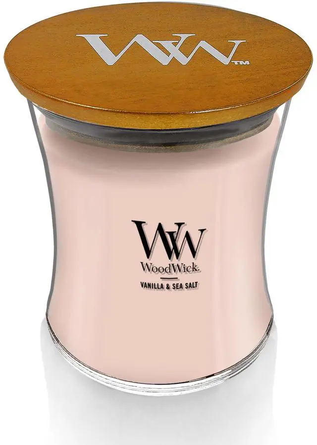 Alt view image 2 of 7 - Vanilla & Sea Salt Gifts for Women and Men, 9.7 oz Medium Hourglass Candle with Crackling Wick