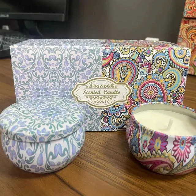 Alt view image 7 of 7 - 2 Pack Scented Candles, 2.5 oz Aromatherapy Candles for Home Scented, Natural Soy Candles with Floral Scents, Portable Small Jar Candle Set for Travel, Spa, Bath, Yoga, Home Decor Candle