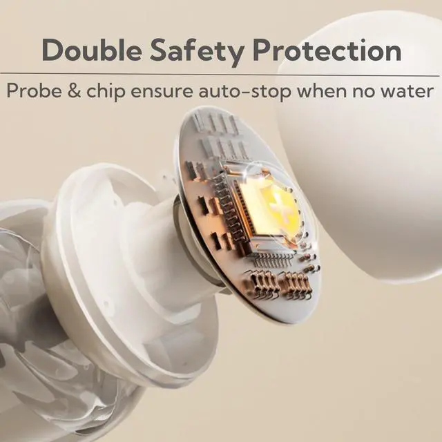 Alt view image 4 of 7 - Portable Small Humidifier Dual Nozzle - Large Cool Mist Humidifiers Double Spray Ports, Water Shortage Protection, Ultra-Quiet, Mini Humidifier for Bedroom Plants Office Car Travel (P06)