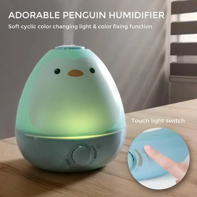 Alt view image 6 of 7 - Baby 3-in-1 Cool Mist Humidifier with Essential Oil Diffuser + Nightlight, BPA Free Phenol Free Humidifier for Kids Bedroom, Nursery + Large Rooms, Whisper-Quiet, Auto Shut Off