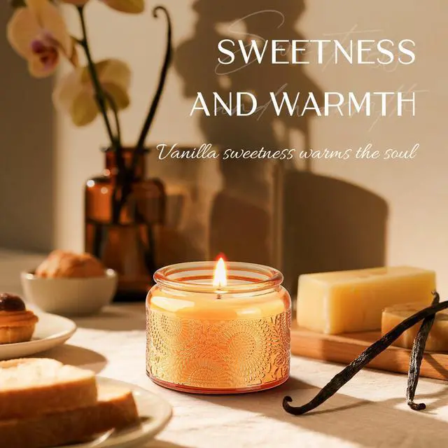 Alt view image 4 of 7 - Candles for Women, Scented Candle Gift Set of 4, Scented Candles for Home, Birthday and Christmas Candle Gifts for Women (Vanilla, Lavender, Cinnamon, Jasmine, 14.4 oz)