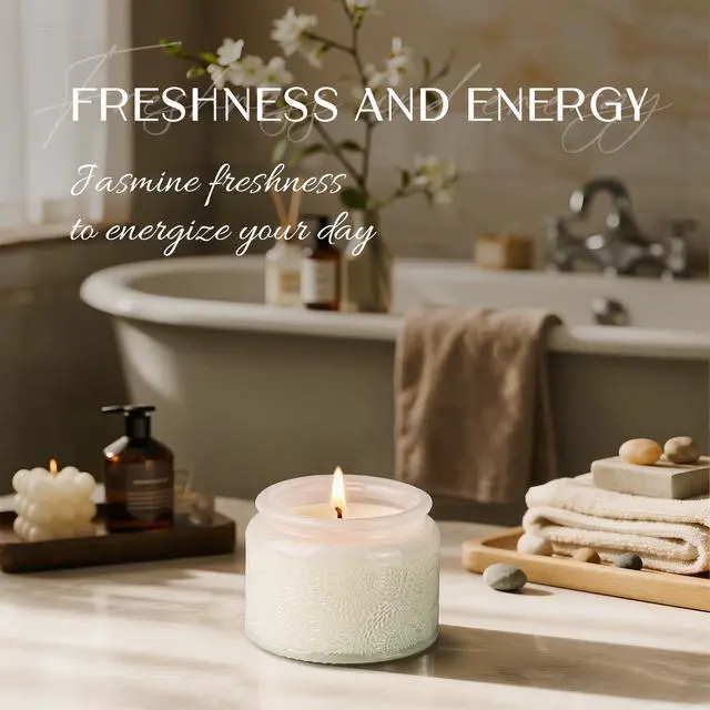 Alt view image 6 of 7 - Candles for Women, Scented Candle Gift Set of 4, Scented Candles for Home, Birthday and Christmas Candle Gifts for Women (Vanilla, Lavender, Cinnamon, Jasmine, 14.4 oz)