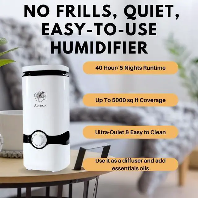 Alt view image 2 of 6 - Cool Mist Humidifiers - Essential Oil Top Fill Humidifier Cool Ultrasonic Humidifier Quiet Air Diffuser for Large Room & Easy to Clean with Filter & Oil Diffuser Plant Bedroom Humidifier