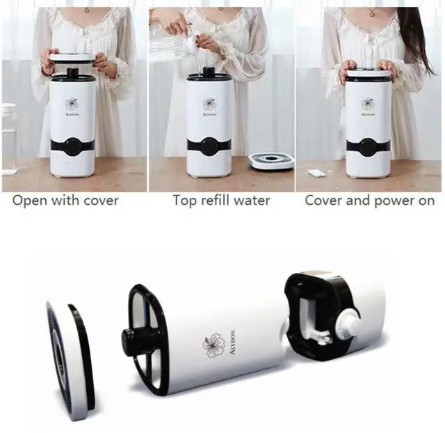 Alt view image 5 of 6 - Cool Mist Humidifiers - Essential Oil Top Fill Humidifier Cool Ultrasonic Humidifier Quiet Air Diffuser for Large Room & Easy to Clean with Filter & Oil Diffuser Plant Bedroom Humidifier