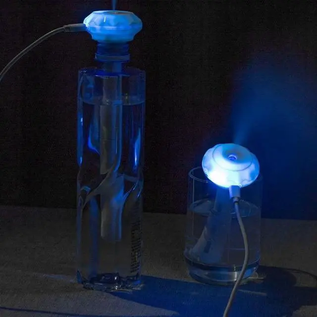 Alt view image 3 of 7 - Portable Mini Humidifiers, USB Home Air Diffuser, Anion Mist Maker Car Purifier, Ultrasound LED Lamp Humidifier With Adjustable Length