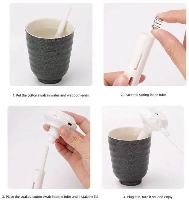 Alt view image 7 of 7 - Portable Mini Humidifiers, USB Home Air Diffuser, Anion Mist Maker Car Purifier, Ultrasound LED Lamp Humidifier With Adjustable Length