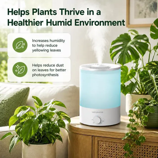 Alt view image 4 of 7 - 3.5L Cool Mist Humidifier with Top Refill, Large Capacity of 3.5L, Easy Safe and Convenient for Home + 7 Night light Colors