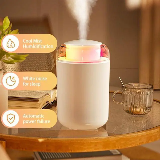 Alt view image 4 of 6 - Bedroom Humidifier, 1.2L Cool Mist Extra Large humidifier - Humldifier for Bedroom Living Room Baby Plants, 7 Color Gradient Night Light, Safe Power Off, Ideal Baby Humidifier(white)