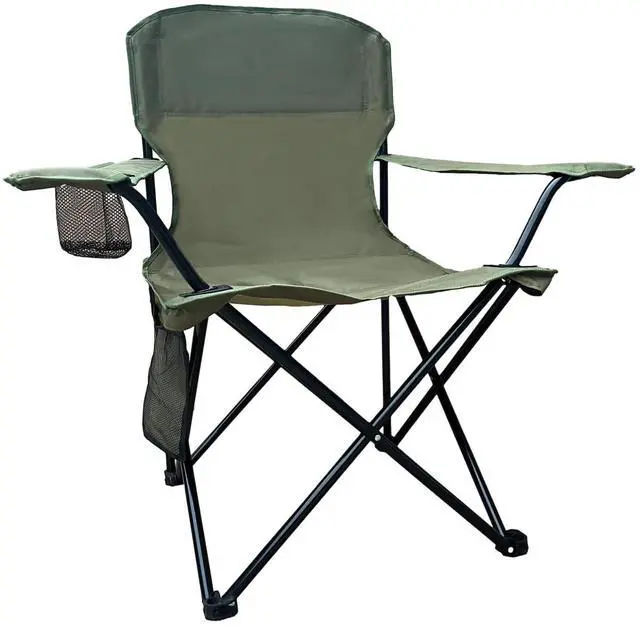 Main image of Folding Camping Chairs Portable Outdoor Chair for Camping, Fishing, Beach, Picnic, Lightweight High Back Foldable Chair with Cup Holder & Storage Bag, Supports 300lbs, Green