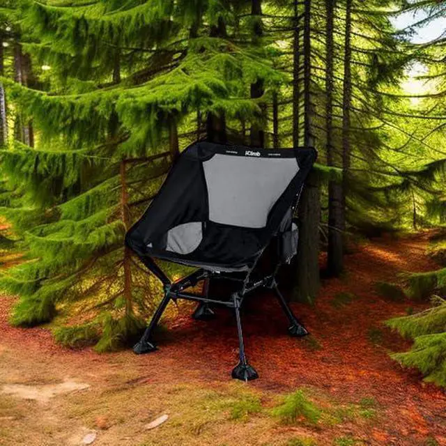 Alt view image 5 of 7 - Ultralight Compact Camping Folding Beach Chair with Anti-Sinking Large Feet and Back Support Webbing (Black - Square Frame)