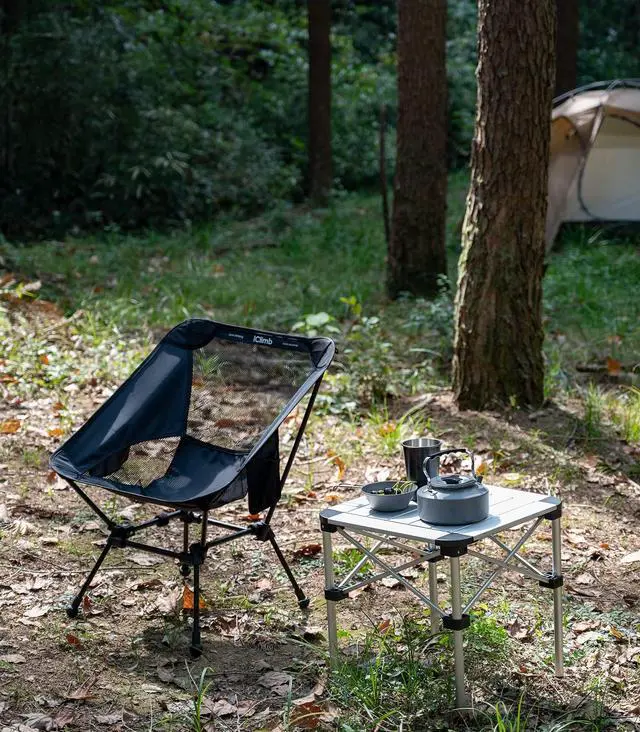 Alt view image 3 of 7 - Ultralight Compact Camping Folding Beach Chair with Anti-Sinking Large Feet and Back Support Webbing (Black - Square Frame)