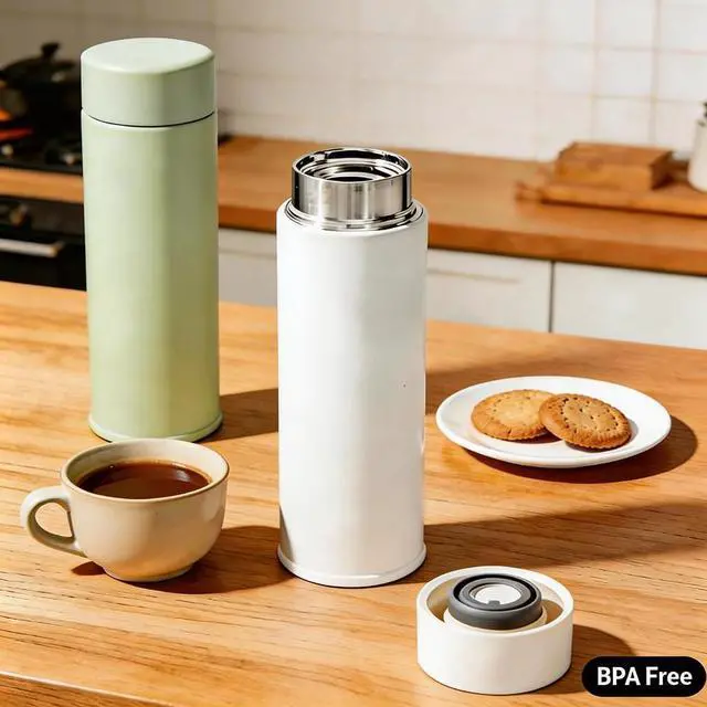 Alt view image 4 of 6 - 11 oz Mini Water Bottle Stainless Steel Thermoses Small - Insulated Vacuum, Leak Proof, Keeps Drinks Hot/Cold - Ideal for Coffee, Tea, Water - Pink
