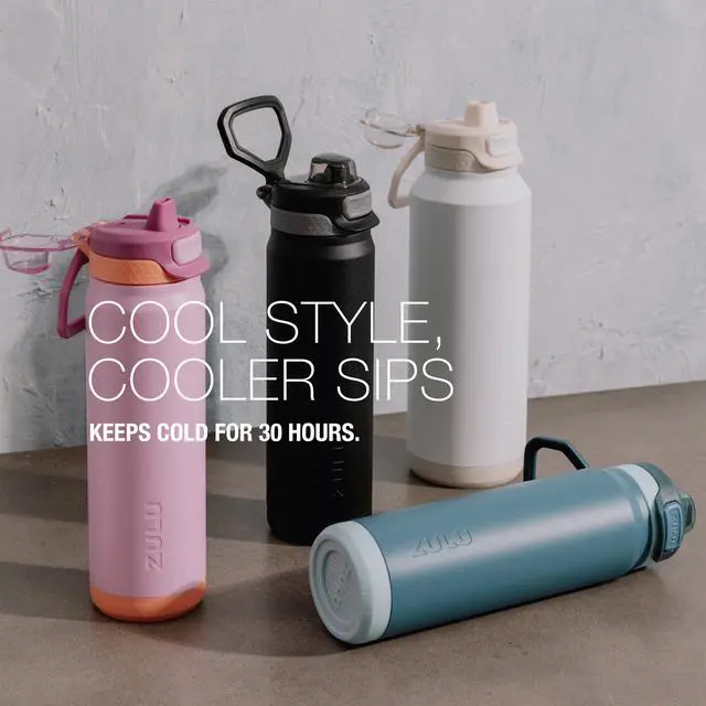 Alt view image 5 of 7 - Powerfill Pro 24oz Stainless Steel Water Bottle with Quick Fill Lid, Triple Walled Vacuum Insulated Metal, Leak Proof Locking Lid, Sip and Chug, Reusable BPA Free, Driftwood