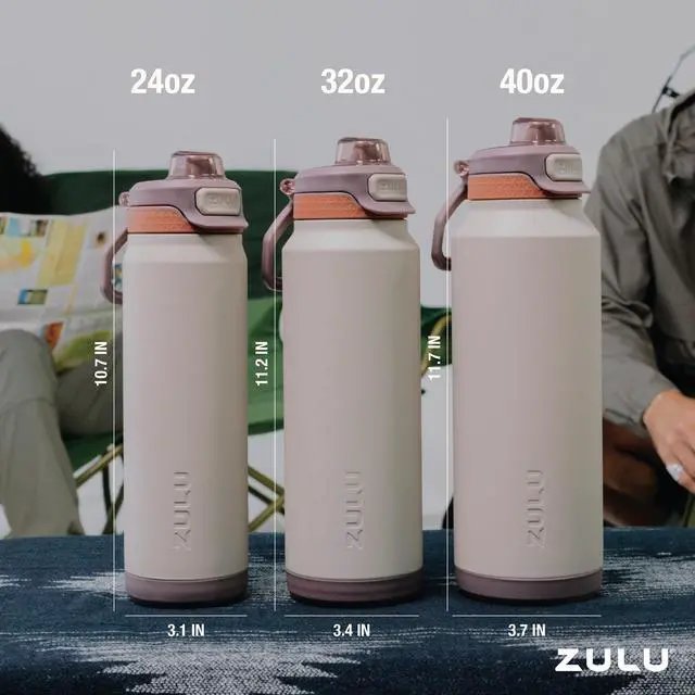 Alt view image 7 of 7 - Powerfill Pro 24oz Stainless Steel Water Bottle with Quick Fill Lid, Triple Walled Vacuum Insulated Metal, Leak Proof Locking Lid, Sip and Chug, Reusable BPA Free, Driftwood