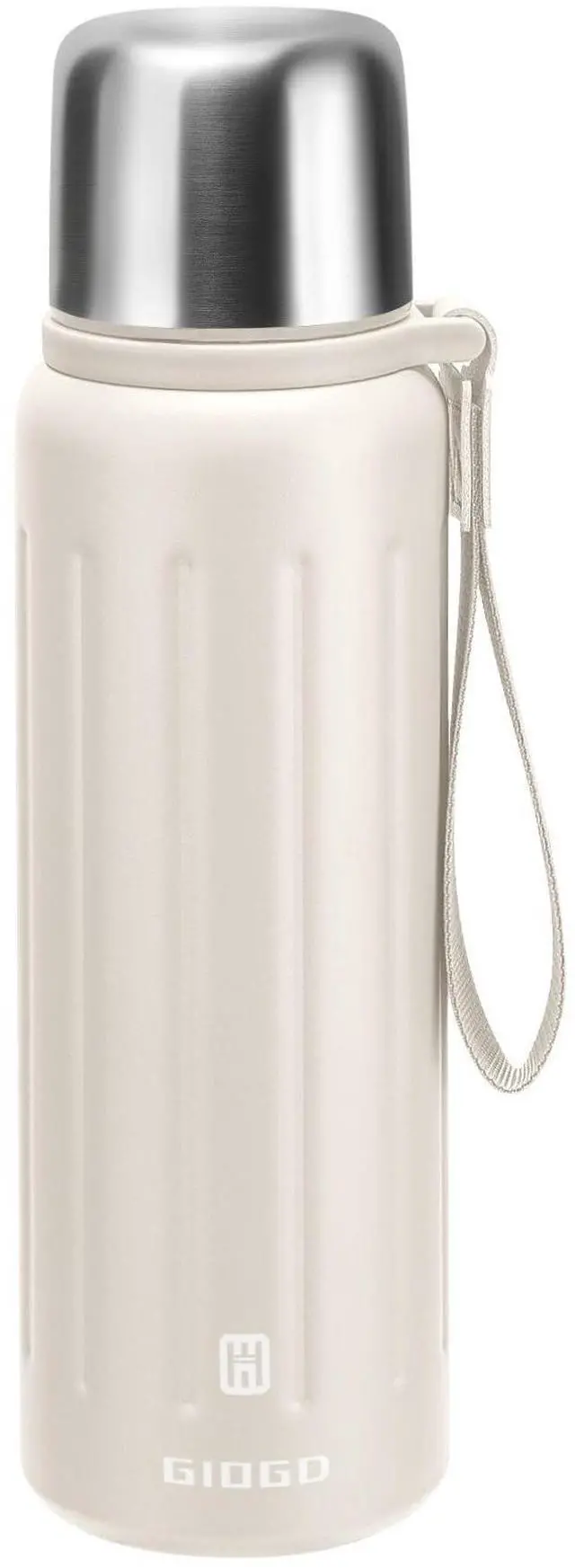 Main image of Vacuum Insulated Bottles with Cup 800ml/27oz Stainless Steel Hot Thermo Bottles for Cold and Hot Drinks Water Coffee Thermo with Cup (White,800ml)
