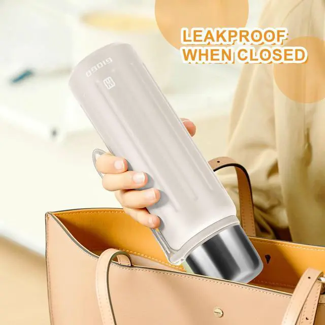 Alt view image 6 of 7 - Vacuum Insulated Bottles with Cup 800ml/27oz Stainless Steel Hot Thermo Bottles for Cold and Hot Drinks Water Coffee Thermo with Cup (White,800ml)