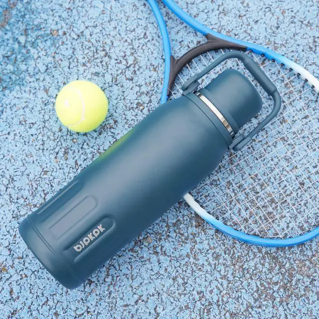 Alt view image 5 of 6 - Insulated 50oz Thermal Water Bottle BPA Free With Lid and Carry Handle Stainless Steel Water Bottles for Outdoor Sports,Navy Blue