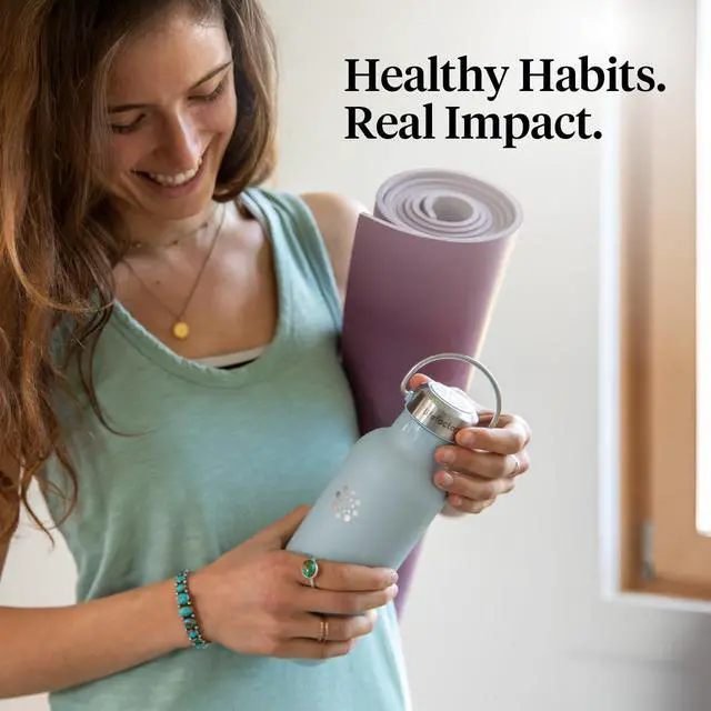Alt view image 5 of 7 - 24-Ounce Stainless Steel Vacuum-Insulated Sport Bottle, Mint