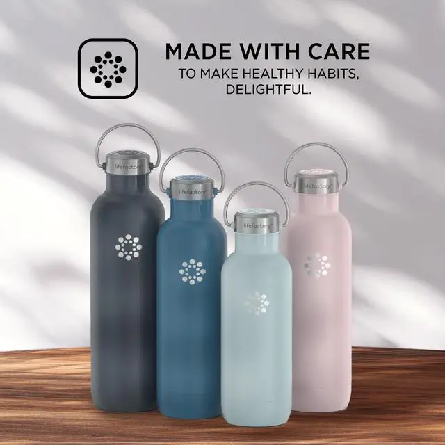 Alt view image 3 of 7 - 24-Ounce Stainless Steel Vacuum-Insulated Sport Bottle, Mint