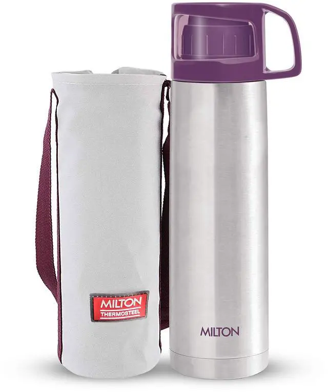 Alt view image 4 of 6 - for Hot Drinks 1000 ml (34 oz), 24 Hours Hot and Cold, Stainless Steel Water Bottle, Double Walled Vacuum Insulated Flask for Hot Coffee, Thermosteel, Leak Proof, Glassy, Purple