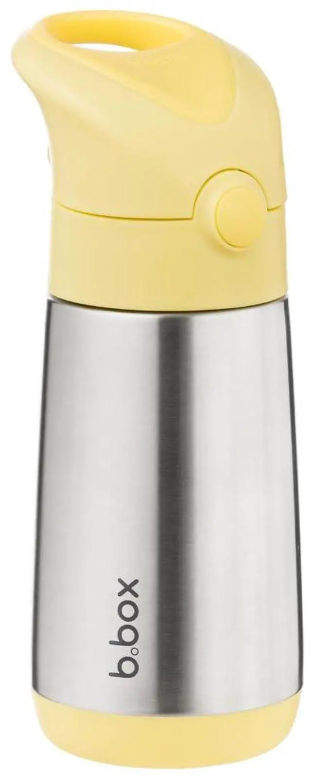 Main image of 12 oz Insulated Water Bottle - Kids Water Bottle Stainless Steel w/Free Flow Silicone Straw, Toddler Cups, Keeps Drinks Cold 8 Hours, BPA Free, Leakproof, Dishwasher Safe, Age 12m+ | Lemon