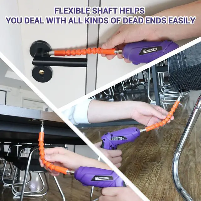 Alt view image 6 of 7 - Electric Screwdriver Cordless, 3.6V Cordless Screwdriver Rechargeable, 47Pcs Small Power Screwdriver Set with Pivoting Handle and LED Light, 3Nm Battery Screw Gun for DIY Enthusiasts