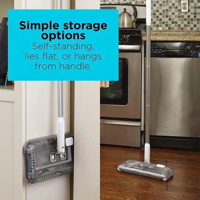 Alt view image 7 of 7 - Carpet Sweeper 50 Minute Lithium Floor Sweeper, Multi-Surface Use, Easy One Hand Cleaning, Self Standing, Charger Included (HFS115J10)