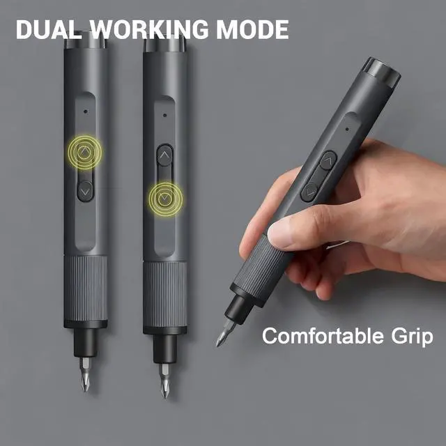 Alt view image 2 of 7 - Electric Screwdriver Set, 26-in-1 Rechargeable Electric Precision Screwdriver, Electronics Screwdriver Set for PC, Phone, Laptop, Camera & Electronics Repair