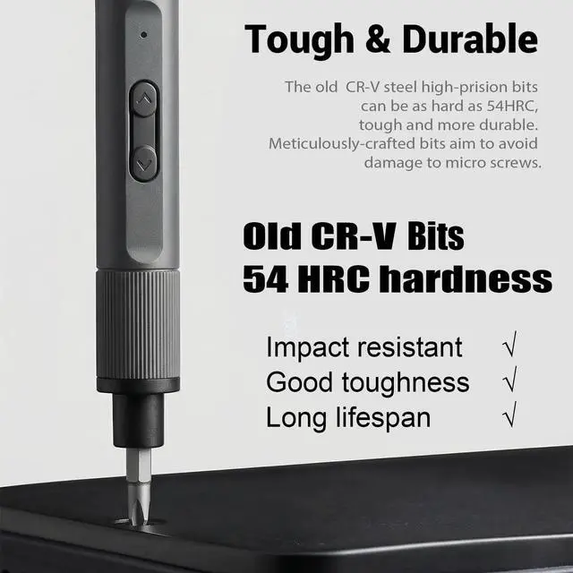 Alt view image 6 of 7 - Electric Screwdriver Set, 26-in-1 Rechargeable Electric Precision Screwdriver, Electronics Screwdriver Set for PC, Phone, Laptop, Camera & Electronics Repair