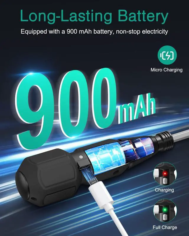 Alt view image 3 of 7 - Electric Screwdriver Cordless, 12 in 1 Rechargeable Electric Screwdriver Set with 10 Bits and 1/4 inch Bit Holder, Power Repair Tool Kit with LED Lights, Charging Cable, for Phones,Toys, PC