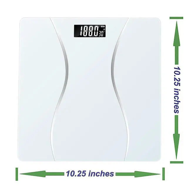 Alt view image 2 of 7 - Scale for Body Weight, Digital Bathroom Scale, Weight Scales for People,Body Scale,White,Max:400LB/180KG,2 Weighing Units: LB/KG