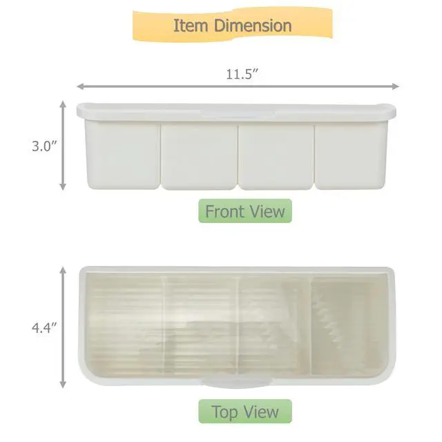 Alt view image 6 of 7 - Seasoning Box Condiment Canisters with Lid & Spoons for Storing and Serving Salt Sugar Spice Pepper Chili (4-grids)