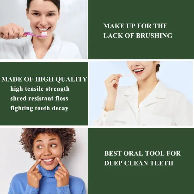 Alt view image 3 of 6 - Dental Floss Picks of 320 Count Triple Clean Toothpicks Sticks,Work Smooth Perefct for Tight Teeth,Especially for Sweet Tooth,Helps Fight Dental Caries,Gum Health(3 Pack)