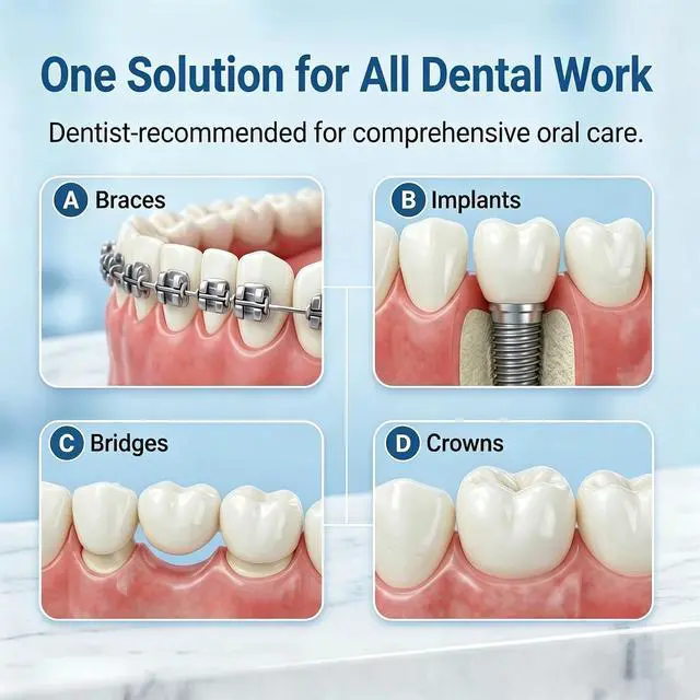 Alt view image 4 of 7 - 3-in-1 Floss for Braces, 120 Pre-Cut Strands | Floss Threaders, Spongy & Regular Floss for Bridges & Wide Gaps (Pack of 2)