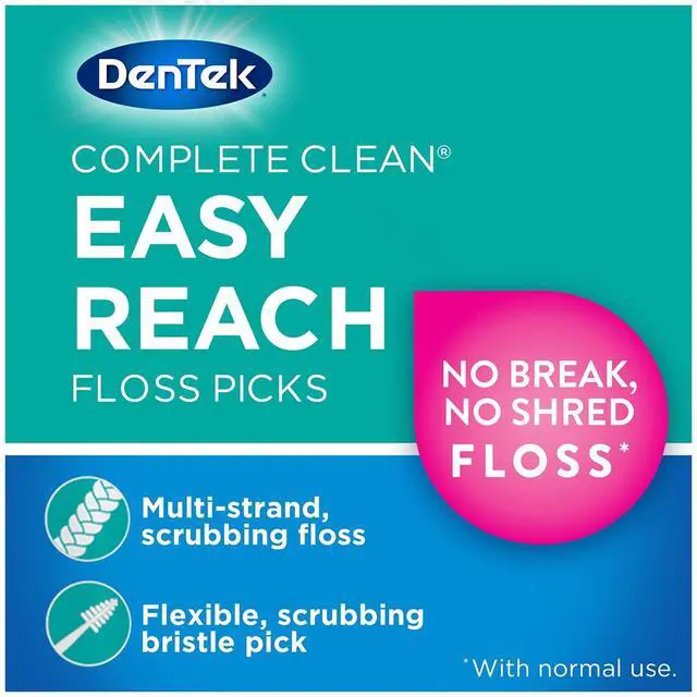 Alt view image 5 of 7 - Complete Clean Easy Reach Floss Picks, No Break & No Shred Floss, 75-Count, 3 Pack