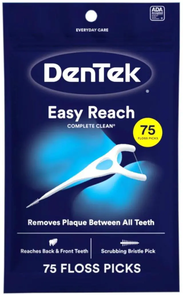 Alt view image 2 of 7 - Complete Clean Easy Reach Floss Picks, No Break & No Shred Floss, 75-Count, 3 Pack