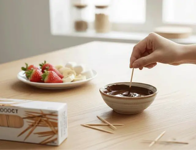 Alt view image 4 of 4 - 1000-Pack Bamboo Toothpicks Natural, Smooth & Eco-Friendly | Durable Splinter-Free Wooden Picks for Kitchen, Appetizers, and Travel Use