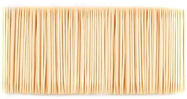 Main image of 1000 Count Bamboo Toothpicks Barbecue, Fruits And Teeth Cleaning - Round Double-Pointed Wooden Toothpicks, For Appetizers,Olives