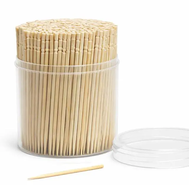 Main image of Traditional Single Point Wooden Toothpicks Made from Bamboo, Bulk Pack (500), -1 Container (500)