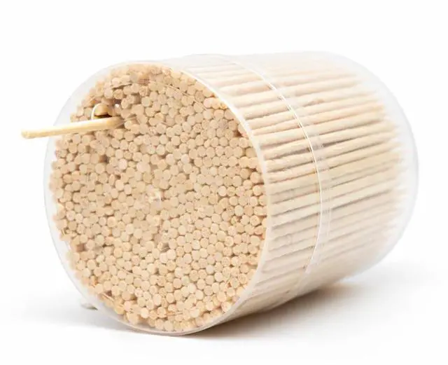 Alt view image 4 of 7 - Traditional Single Point Wooden Toothpicks Made from Bamboo, Bulk Pack (500), -1 Container (500)