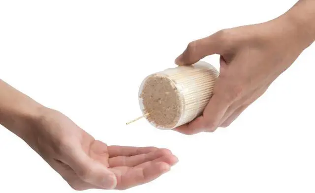 Alt view image 6 of 7 - Traditional Single Point Wooden Toothpicks Made from Bamboo, Bulk Pack (500), -1 Container (500)
