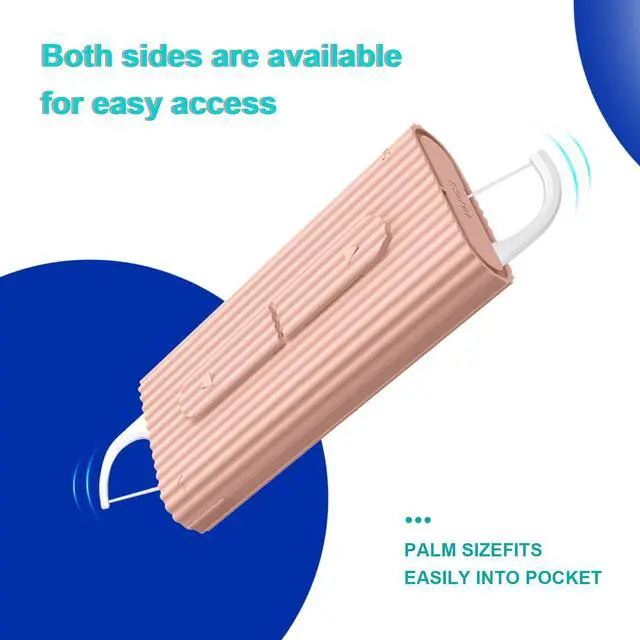 Alt view image 2 of 7 - Portable Dental Floss Dispenser 2 Box, Portable Floss Picks Case with Adult Floss Sticks 80 Count,Flossers Toothpicks Boxs Perfect for Home,Travel Cleaning Teeth Oral Care Best Tool(Pink)