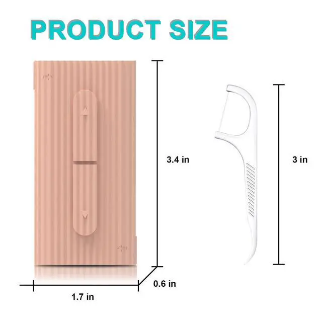 Alt view image 6 of 7 - Portable Dental Floss Dispenser 2 Box, Portable Floss Picks Case with Adult Floss Sticks 80 Count,Flossers Toothpicks Boxs Perfect for Home,Travel Cleaning Teeth Oral Care Best Tool(Pink)