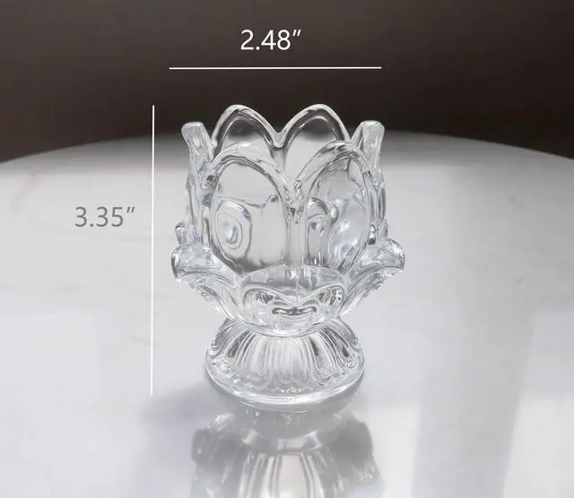 Alt view image 5 of 5 - Toothpick Holder, Decorative Crystal Glass Toothpick Dispenser with 450 Bamboo Toothpicks